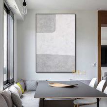 Load image into Gallery viewer, Gray And White Abstract Art Textured Acrylic Decor Minimalist Painting Dp039