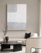 Load image into Gallery viewer, Gray And White Abstract Art Textured Acrylic Decor Minimalist Painting Dp039