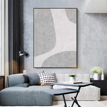 Load image into Gallery viewer, Gray And White Art Minimalist Painting Textured Acrylic Canvas Art Dp056