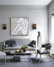 Load image into Gallery viewer, Nude Art Gray And White Art Abstract Painting Dp058