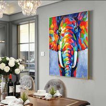 Load image into Gallery viewer, Bright Elephant Painting Colorful Abstract Art Modern Decor DP052