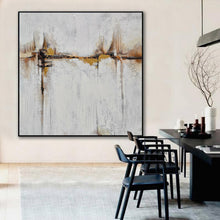 Load image into Gallery viewer, Beige Painting Gold Painting Ocean Landscape Painting Office Decor Bp100