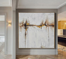 Load image into Gallery viewer, Beige Painting Gold Painting Ocean Landscape Painting Office Decor Bp100