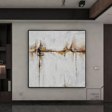 Load image into Gallery viewer, Beige Painting Gold Painting Ocean Landscape Painting Office Decor Bp100