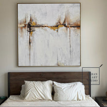 Load image into Gallery viewer, Beige Painting Gold Painting Ocean Landscape Painting Office Decor Bp100