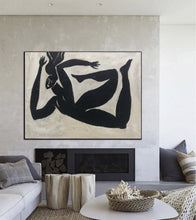 Load image into Gallery viewer, Black And White Greek Athletes Paintings On Canvas Minimalist Art Kp030
