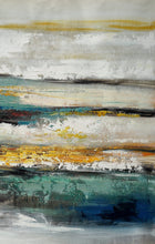 Load image into Gallery viewer, Turquoise Teal Blue Modern Texture Abstract Canvas Wall Art Ap089