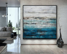Load image into Gallery viewer, Modern Abstract Sky Sea Ocean Abstract Acrylic Painting Ap090