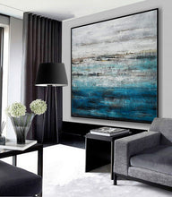 Load image into Gallery viewer, Modern Abstract Sky Sea Ocean Abstract Acrylic Painting Ap090