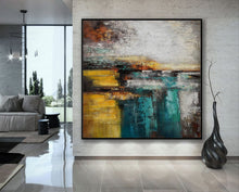 Load image into Gallery viewer, Texture Palette Knife Modern Abstract Art Hand Painted Colorful Painting Ap047