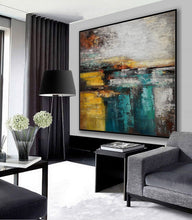 Load image into Gallery viewer, Texture Palette Knife Modern Abstract Art Hand Painted Colorful Painting Ap047