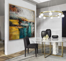 Load image into Gallery viewer, Texture Palette Knife Modern Abstract Art Hand Painted Colorful Painting Ap047