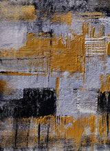 Load image into Gallery viewer, Gold Black Gray Minimal Abstract Painting Large Size Art Ap093