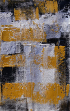 Load image into Gallery viewer, Gold Black Gray Minimal Abstract Painting Large Size Art Ap093
