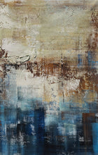 Load image into Gallery viewer, Blue Brown Gray Abstract Painting Oversized Living Room Painting Ap096