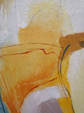 Load image into Gallery viewer, Original Golden Abstract Painting, Minimalist Light Blue Art Painting BL007