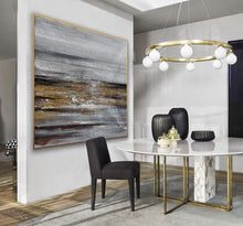 Load image into Gallery viewer, Gray Whhite Yellow Gold Abstract Painting Minimalist Abstract Oversize Ap084