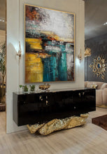 Load image into Gallery viewer, Gray White Brown Heavy Rich Textured Neutral Color Abstract Painting Ap081