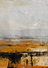 Load image into Gallery viewer, Oversize Minimalist Thick Acrylic Painting Gold Black White Painting Ap058