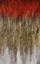 Load image into Gallery viewer, Red Gold Artwork Textured Abstract Painting Canvas Wall Art Ap098