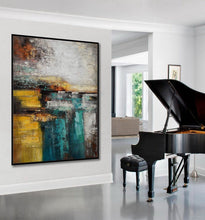 Load image into Gallery viewer, Gray White Brown Heavy Rich Textured Neutral Color Abstract Painting Ap081