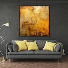 Load image into Gallery viewer, Extra Large Wall Art Gold Abstrat Painting Modern Wall Art For Living Room