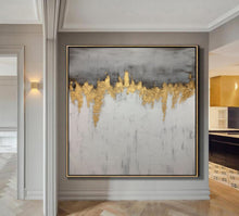 Load image into Gallery viewer, Gray Abstract Painting Textured Canvas Painting Minimalist Art For Living Room AT01