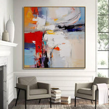 Load image into Gallery viewer, Blue Red Abstrat Painting Modern Wall Art For Living Room Bed ROOM