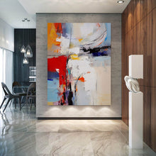 Load image into Gallery viewer, Blue Red Abstrat Painting Modern Wall Art For Living Room Bed ROOM