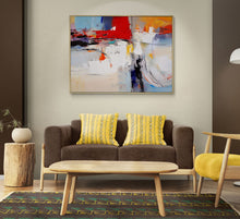 Load image into Gallery viewer, Blue Red Abstrat Painting Modern Wall Art For Living Room Bed ROOM
