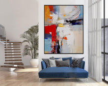 Load image into Gallery viewer, Blue Red Abstrat Painting Modern Wall Art For Living Room Bed ROOM