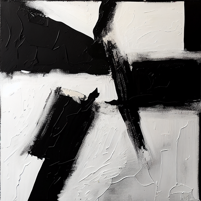 The Enduring Beauty of Black and White Abstract Painting,A Timeless Art Form for the Ages