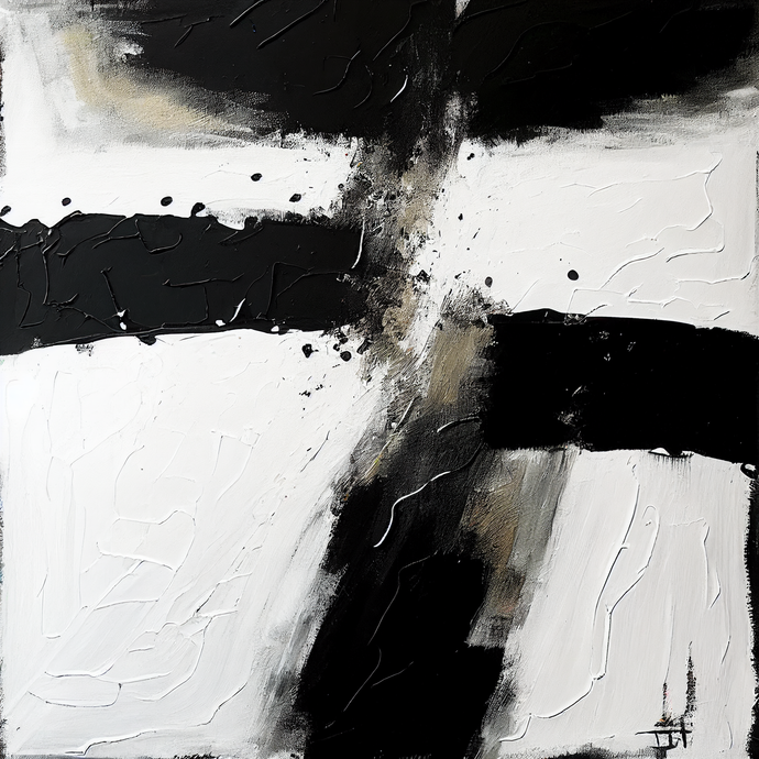 The Timeless Elegance of Black and White Abstract Painting: Incorporating Artistic Sophistication into Your Home Decor