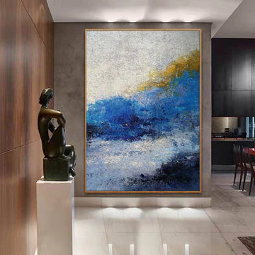 Bringing Serenity Home: An Interview with a Designer on the Power of Blue Abstract Paintings