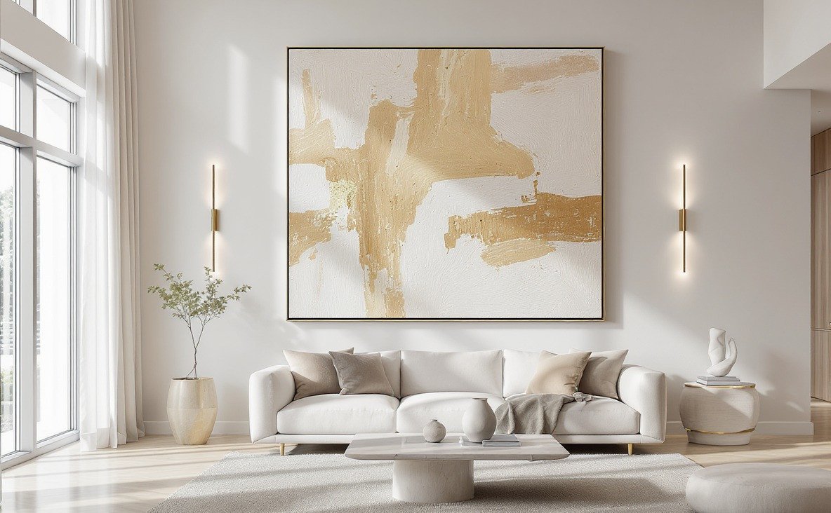 Oversized Abstract Wall Art for Living Rooms: Bold Statements That Tra ...
