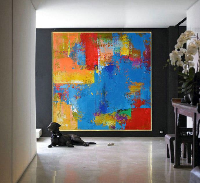 The Blue Abstract Painting: A Versatile and Eye-Catching Addition to Your Home Decor