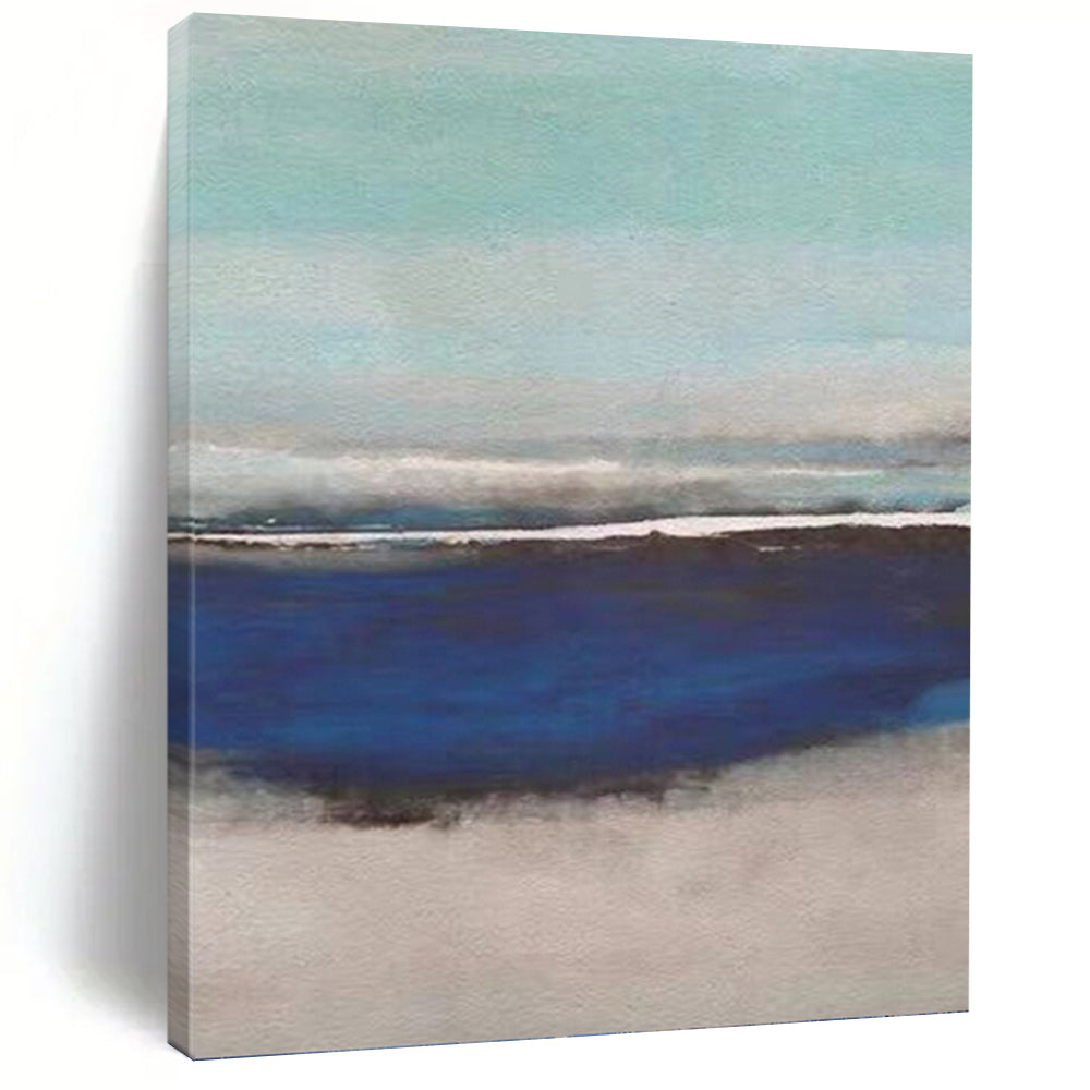 “Soft Sea Hues” Abstract Coastal Painting on Canvas, Calming Beach Art DKH926