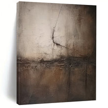 Load image into Gallery viewer, “Rusted Echo” – Dark brown, gray with jagged lines and rough textures DTP357
