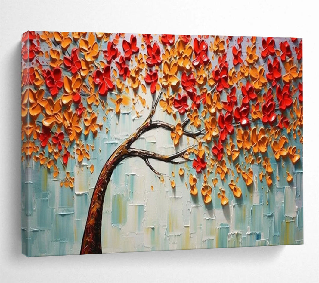 Autumn Blossom Tree Large - scale acrylic painting DLZ168