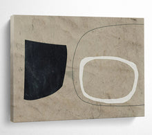 Load image into Gallery viewer, Hand - painted Extensive Minimalist Black and White Shapes Acrylic Art for Artistic Living Spaces LargeART1789
