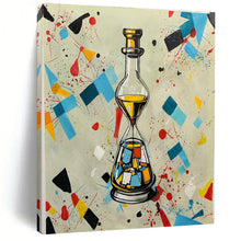 Load image into Gallery viewer, Large Colorful Splash Hourglass – Perfect for Eclectic Café &amp; Creative Studio Break Area LargeART0718
