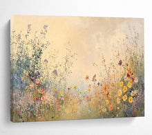 Load image into Gallery viewer, Soft - Toned Wildflower Meadow Abstract Painting on Canvas - “Dreamy Fields” DKH693
