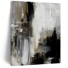 Load image into Gallery viewer, Gray - Toned Urban Abstract Canvas Painting, Suited for Industrial Loft &amp; Modern Art Studio LargeART1156
