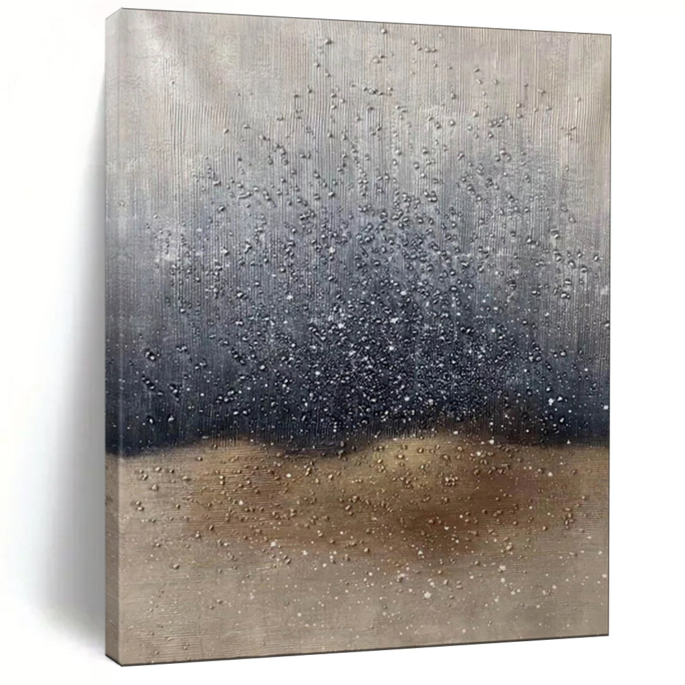 Textured Rain - Themed Abstract Art, Ideal for Calm Reading Nook & Meditative Space LargeART1969