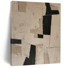 Load image into Gallery viewer, Black and White Collage Abstract Art for Modern Studio Apartment &amp; Industrial - chic Gallery LargeART0955
