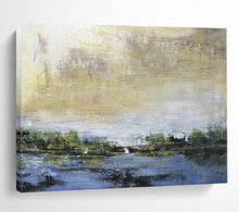 Load image into Gallery viewer, Serene Landscape Abstract Painting for Lakeside Cabin &amp; Nature - Inspired Bedroom DKH195
