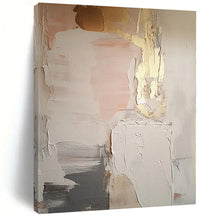 Load image into Gallery viewer, Hand - painted Extensive Pink - Gray - Gold Abstract Textures Acrylic Art for Feminine Dressing Rooms LargeART0092
