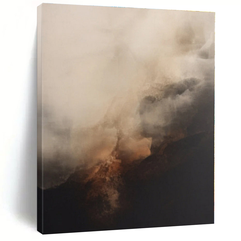 Oversized Misty Abstract Landscape Art for Living Room & Artistic Bedroom LargeART0521
