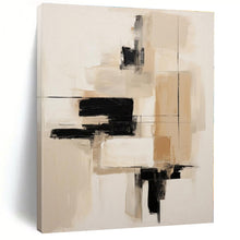 Load image into Gallery viewer, Neutral Geometric Abstract Canvas Painting, Suited for Minimalist Living Room &amp; Contemporary Office LargeART1296
