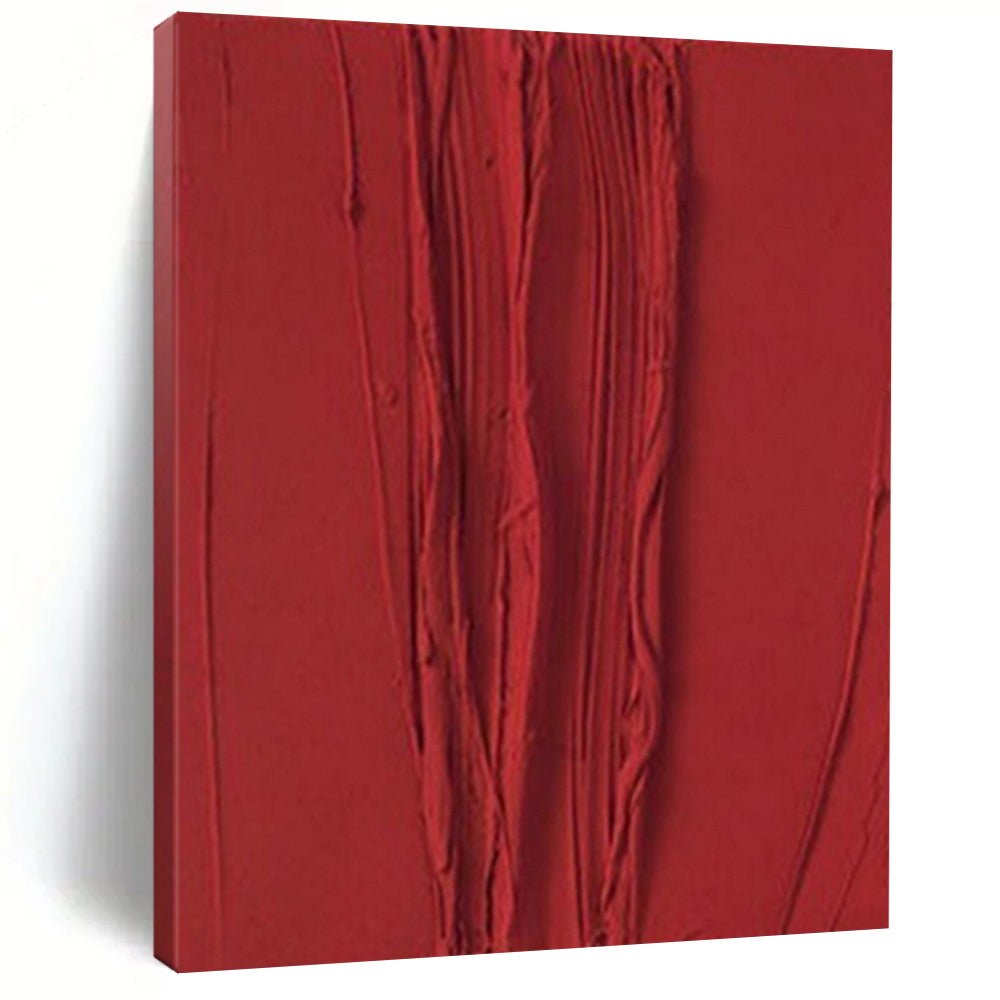 Red Textured Veins Acrylic Art, Suited for Modern Art Gallery & Bold Dining Room LargeART1071
